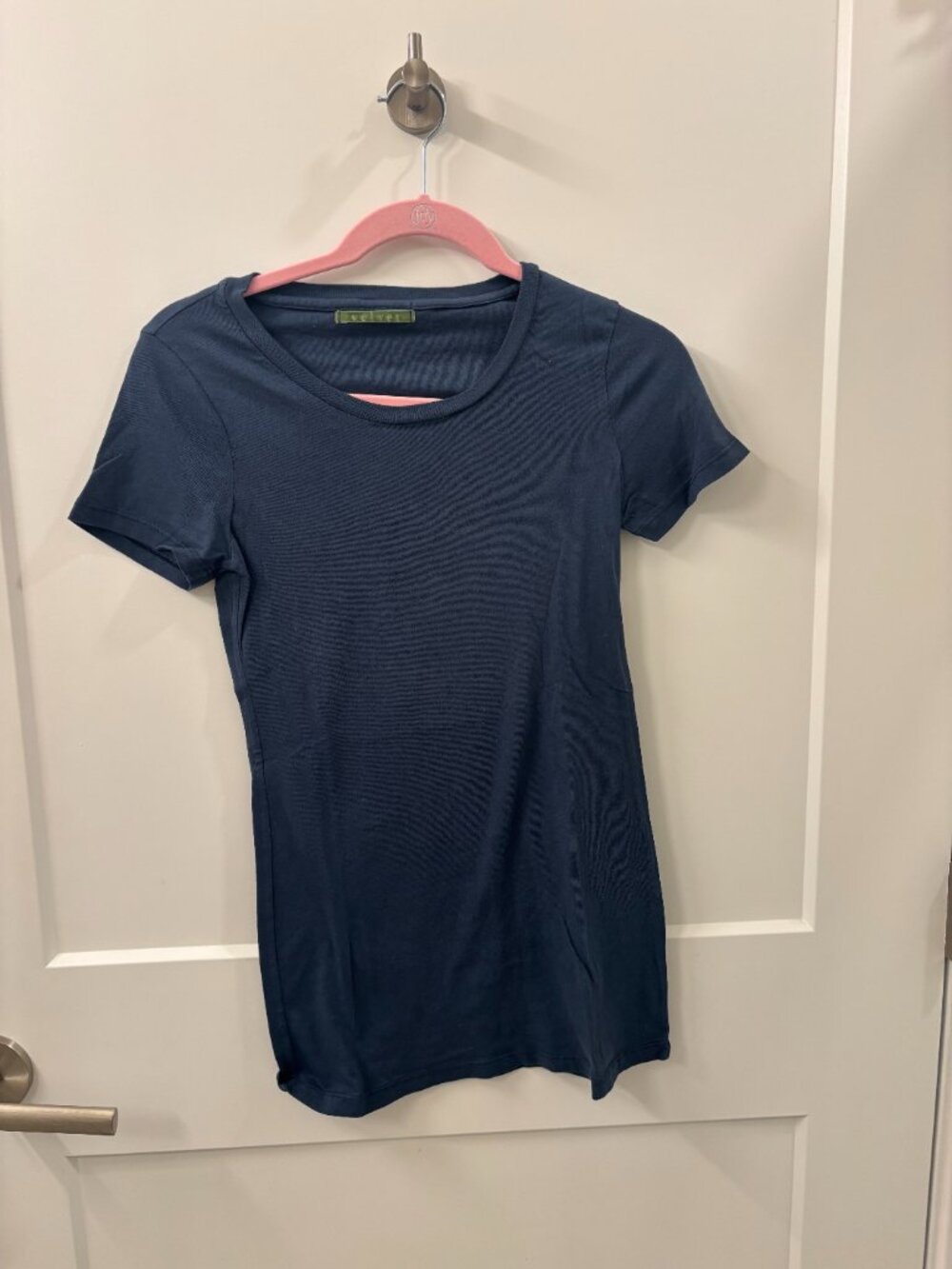 Velvet by Graham and Spencer Blue Short Sleeve T-Shirt Size Medium